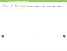 Tablet Screenshot of bodyinbalancept.com